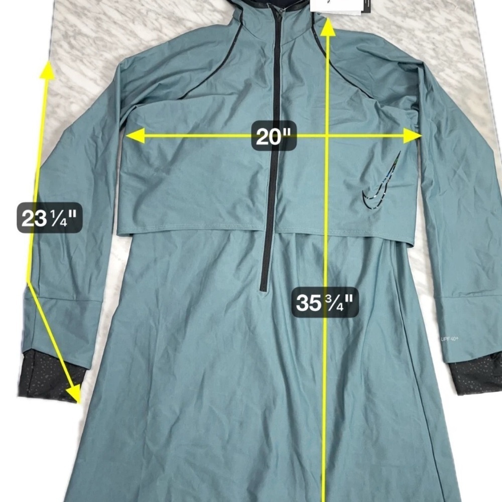 New Nike Swim Victory Luxe Modest Tunic Dress Swimsuit Coverup women large - Picture 6 of 9